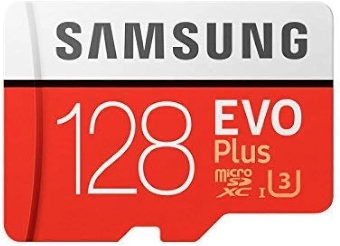 کارت حافظه میکرو اس دی سامسونگ مدل EVO Plus MB-MC128GA/EU، ظرفیت 128 گیگابایت، UHS-I، کلاس U3، سرعت خواندن تا 100 مگابایت بر ثانیه، سرعت نوشتن 90 مگابایت بر ثانیه. شامل آداپتور SD