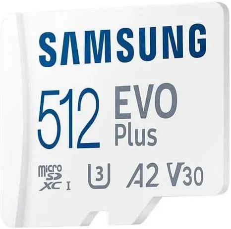 کارت حافظه MicroSD سامسونگ EVO Plus با ظرفیت 512 گیگابایت (2024) + آداپتور SD