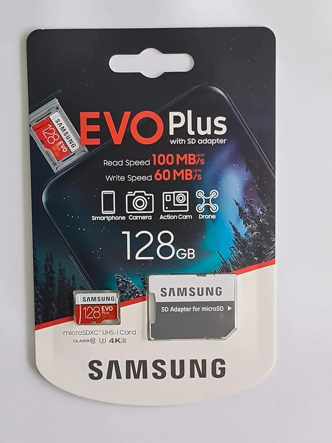 کارت حافظه میکرو SD سامسونگ پلاس 128 گیگابایت SDXC کلاس 10 U3 با سرعت 100 مگابایت بر ثانیه 4K Ultra HD مدل MB-MC128HA/EU کارت حافظه میکرو SD سامسونگ پلاس 128 گیگابایت SDXC کلاس 10 U3 با سرعت 100 مگابایت بر ثانیه 4K Ultra HD مدل MB-MC128HA/EU
