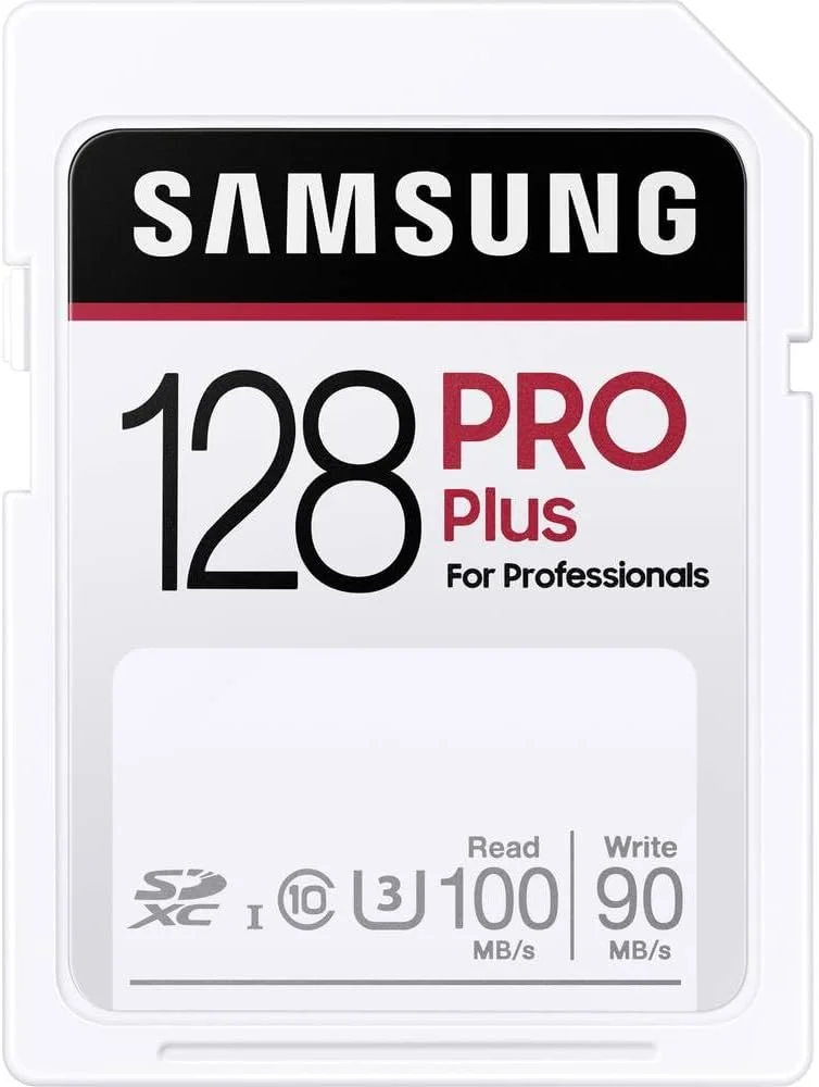 کارت حافظه سامسونگ PRO Plus با ظرفیت 128 گیگابایت SDXC UHS-I U3 با سرعت 100 مگابایت بر ثانیه مناسب برای فیلمبرداری Full HD و 4K UHD (MB-SD128H/EU)
