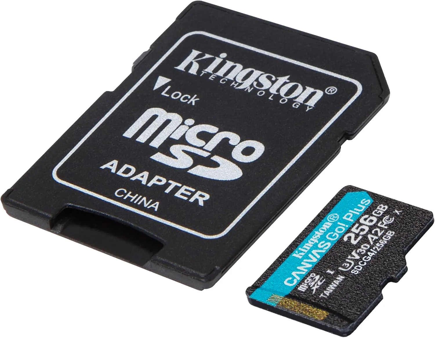 کارت حافظه microSDXC کینگستون Canvas Go Plus Gen4 با سرعت 200MB/s، استاندارد A2 U3 V30، ظرفیت 256 گیگابایت به همراه آداپتور مدل SDCG4/256GB