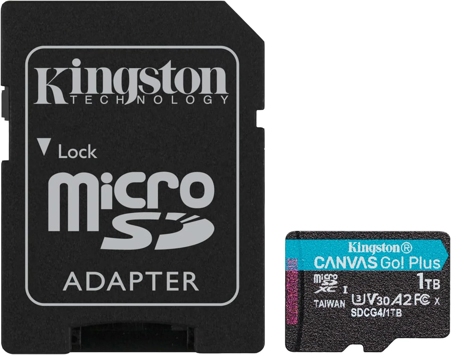 کارت حافظه microSDXC کینگستون Canvas Go Plus Gen4 با سرعت 200 مگابایت بر ثانیه A2 U3 V30 ظرفیت 1 ترابایت به همراه آداپتور - مدل SDCG4/1TB