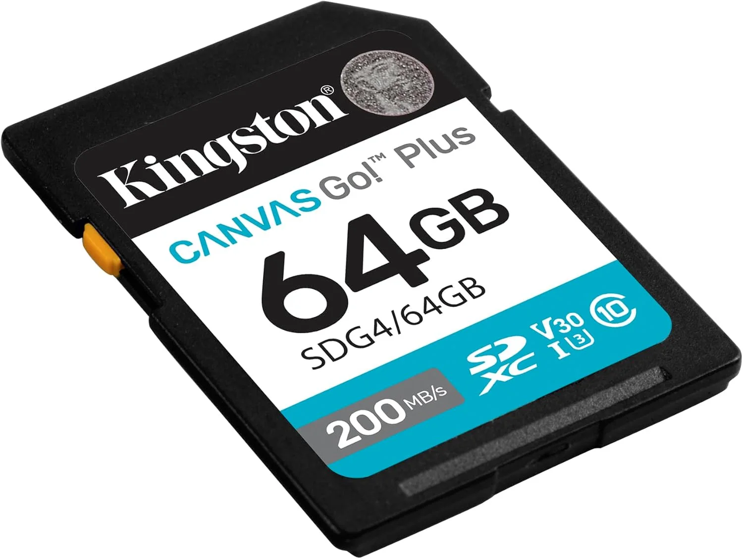 کارت حافظه کینگستون Canvas Go Plus SDXC Gen4 با سرعت 200MB/s کلاس 10 UHS-I U3 V30 ظرفیت 64 گیگابایت مدل SDG4/64GB