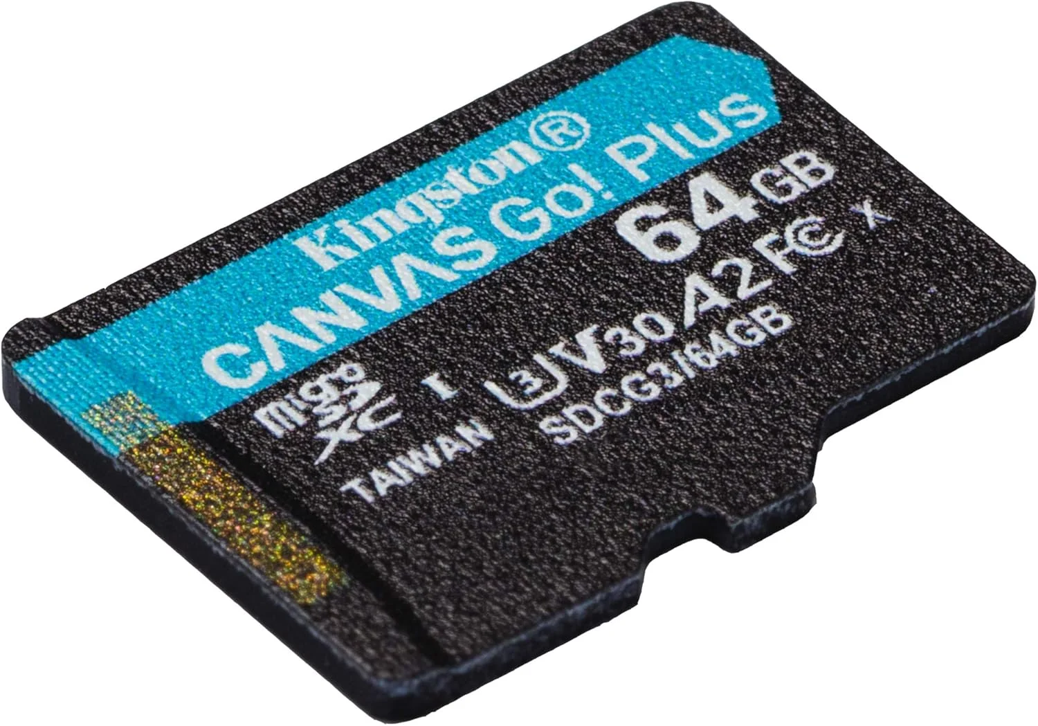کارت حافظه میکرو اس دی Kingston Canvas Go Plus با ظرفیت 64 گیگابایت A2 V30 Class 10 UHSI U3 170/70 مگابایت بر ثانیه به همراه آداپتور