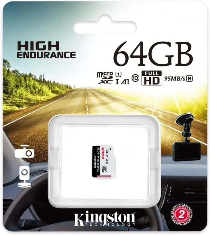 کارت حافظه میکرو اس دی کینگستون مدل SDCE/64 GB با ظرفیت 64 گیگابایت، مشکی/سفید