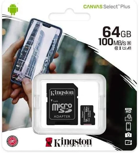 کارت حافظه کینگستون 64 گیگابایت microSDXC Canvas Select Plus کلاس 10 مدل SDCS2