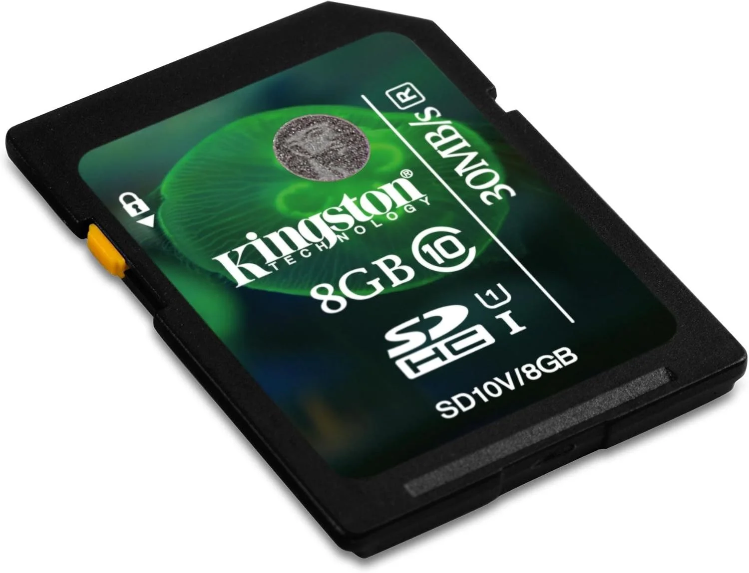 کارت حافظه فلش 8 گیگابایتی SDHC/SDXC کینگستون دیجیتال کلاس 10 UHS-1 با سرعت 30 مگابایت بر ثانیه (SD10V/8GB)