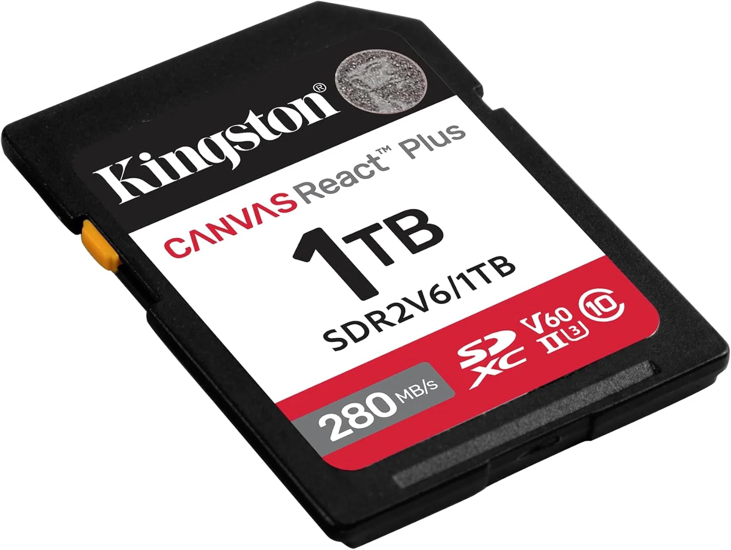 کارت حافظه کینگستون Canvas React Plus V60 SD 1TB SDXC UHS-II 280R/150W U3 V60 مناسب برای Full HD/4K