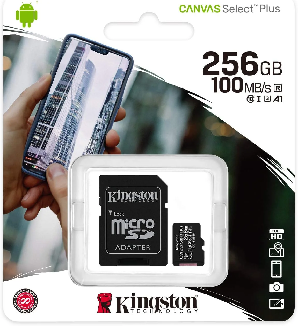کارت حافظه کینگستون 256 گیگابایت microSDXC Canvas Select Plus کلاس 10 SDCS2