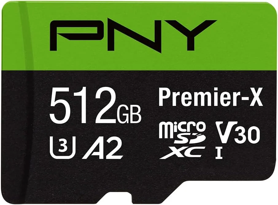 کارت حافظه میکرو اس دی PNY Premier-X کلاس 10 U3 V30 با ظرفیت 512 گیگابایت، مشکی