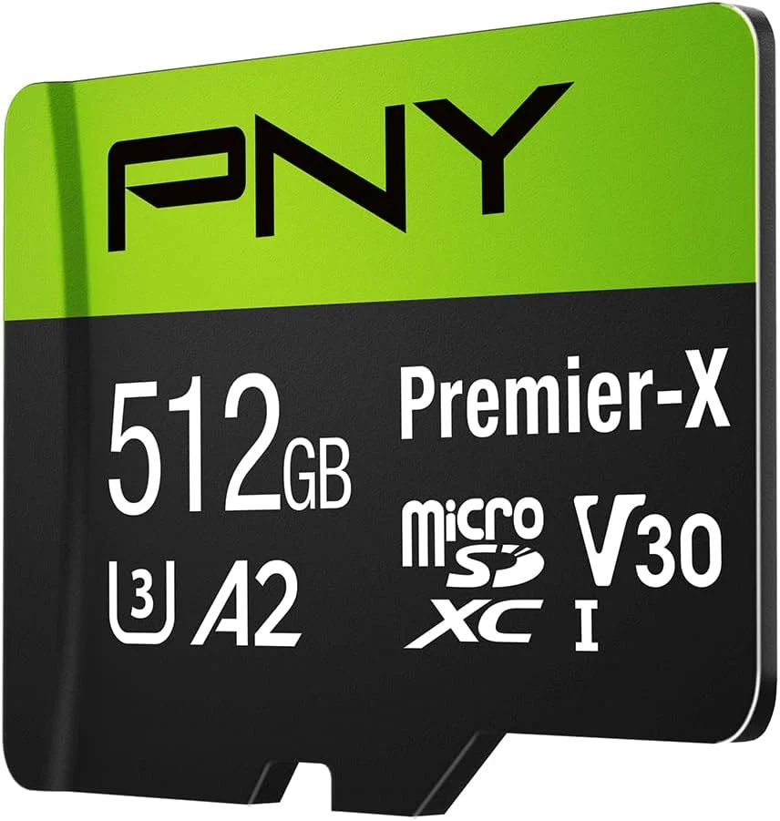 کارت حافظه میکرو اس دی PNY Premier-X کلاس 10 U3 V30 با ظرفیت 512 گیگابایت، مشکی