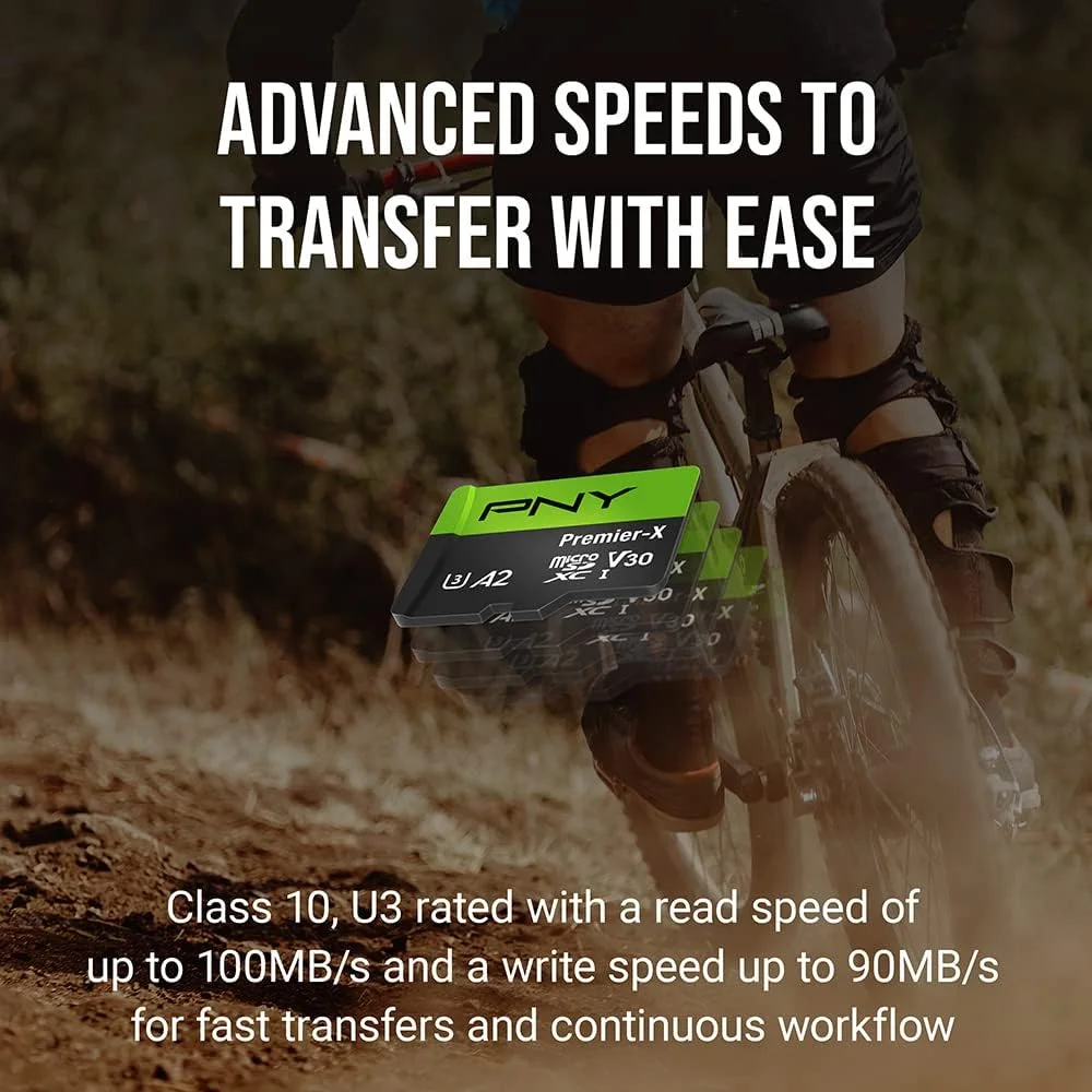 کارت حافظه میکرو اس دی PNY Premier-X کلاس 10 U3 V30 با ظرفیت 512 گیگابایت، مشکی