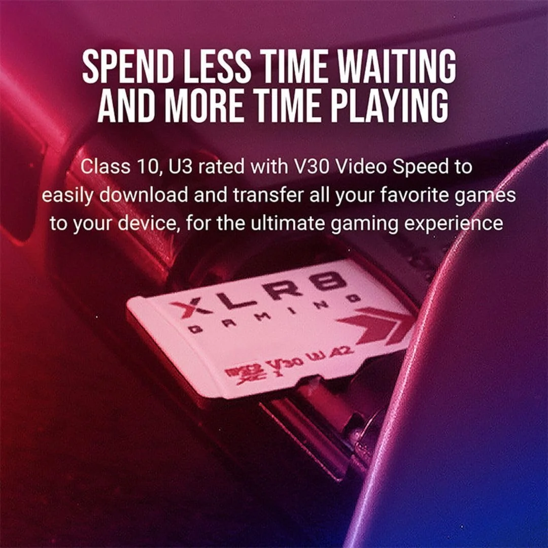 کارت حافظه میکرو اس دی PNY XLR8 گیمینگ 512 گیگابایت کلاس 10 U3 V30 - سرعت 100MB/s، کلاس 10، U3، V30، A2، 4K UHD، Full HD، UHS-I، Micro SD