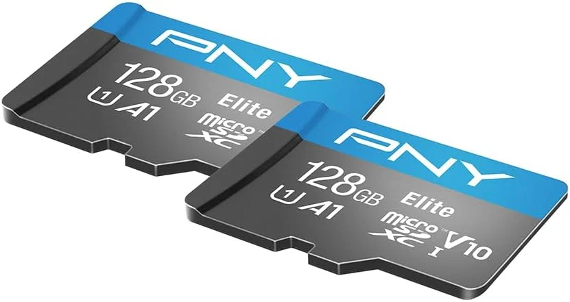 کارت حافظه میکرو اس دی PNY Elite Mobile Accessories با ظرفیت 128 گیگابایت، کلاس 10 U1 V10, A1، مناسب برای دستگاه های موبایل - سرعت 100MB/s، Full HD، UHS-I، بسته 2 عددی