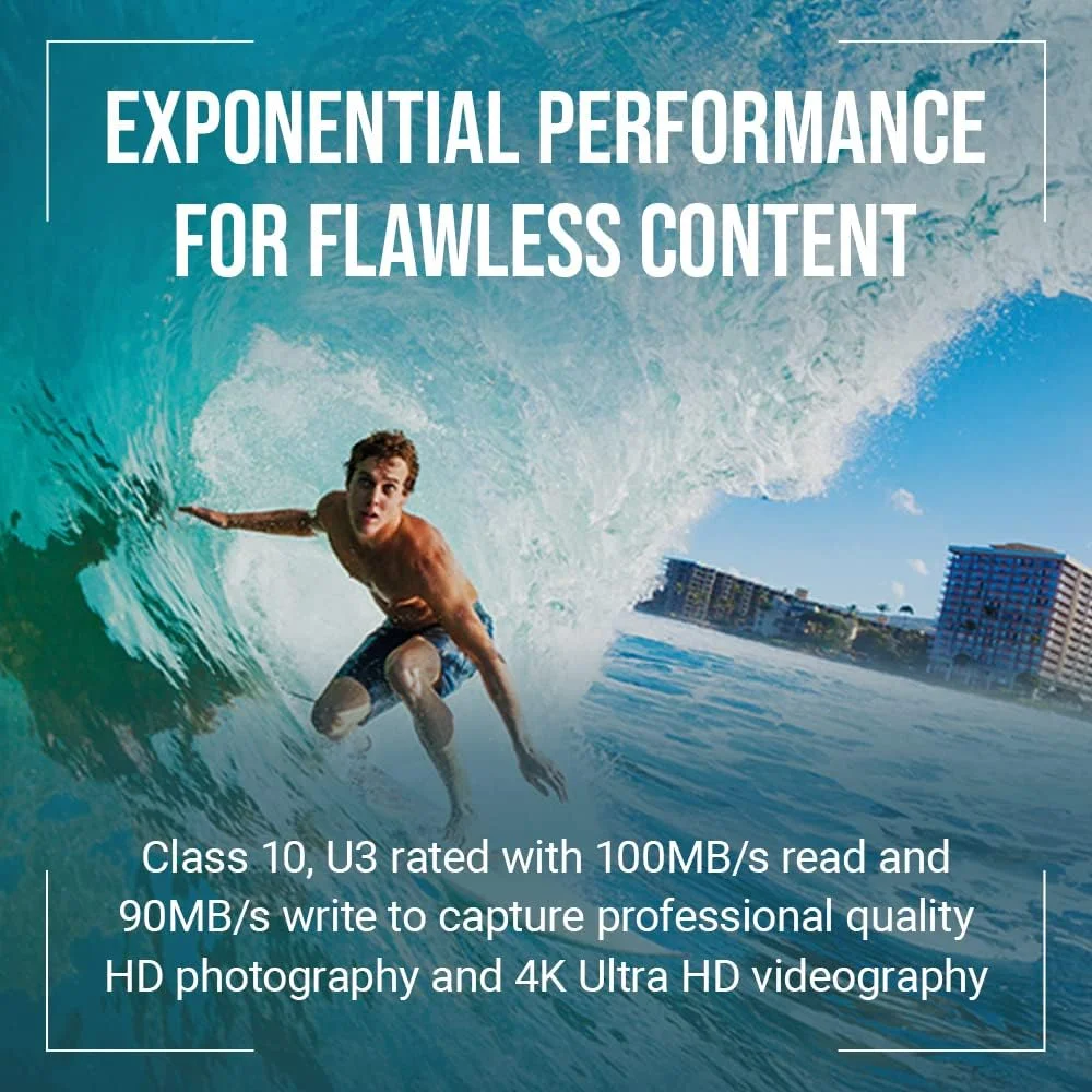 کارت حافظه microSDXC پی ان وای PRO Elite با ظرفیت 1 ترابایت به همراه آداپتور SD، عملکرد A2 App و سرعت خواندن 100 مگابایت بر ثانیه، کلاس 10 UHS-I, U3, V30 برای ویدیوهای 4K
