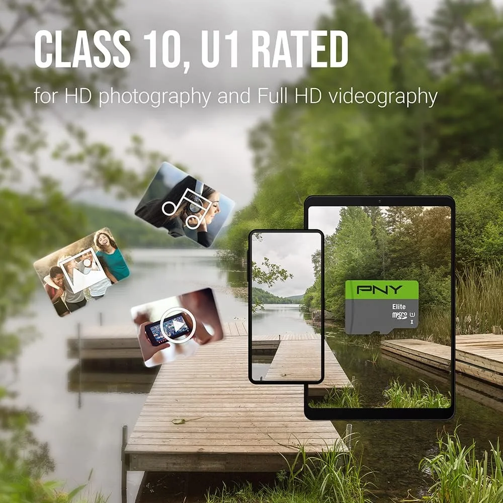 کارت حافظه میکرو اس دی PNY Elite کلاس 10 U1 با ظرفیت 32 گیگابایت (بسته 2 عددی) - سرعت خواندن 100 مگابایت بر ثانیه، کلاس 10، U1، Full HD، UHS-I، میکرو SD