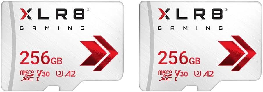 کارت حافظه microSDXC گیمینگ PNY XLR8® با ظرفیت 256 گیگابایت، بسته 2 عددی - سرعت 100 مگابایت بر ثانیه، UHS-I، 4K UHD، Full HD، U3، V30، A2 - Micro SD برای بازی های کنسول قابل حمل در نینتندو سوییچ، استیم دک، تلفن های هوشمند و تبلت ها