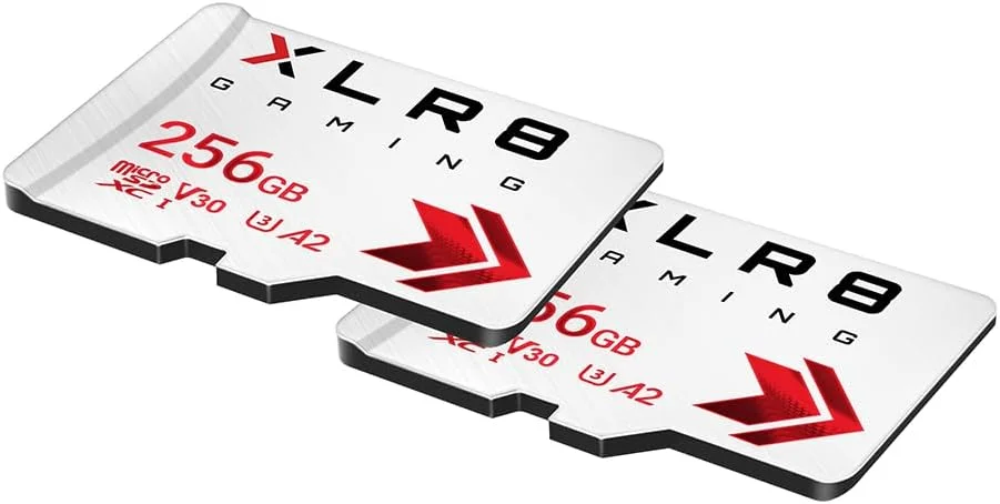کارت حافظه microSDXC گیمینگ PNY XLR8® با ظرفیت 256 گیگابایت، بسته 2 عددی - سرعت 100 مگابایت بر ثانیه، UHS-I، 4K UHD، Full HD، U3، V30، A2 - Micro SD برای بازی های کنسول قابل حمل در نینتندو سوییچ، استیم دک، تلفن های هوشمند و تبلت ها