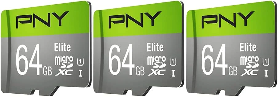کارت حافظه میکرو اس دی PNY Elite Class 10 U1 با ظرفیت 64 گیگابایت - بسته 3 عددی - سرعت 100 مگابایت بر ثانیه، کلاس 10، U1، Full HD، UHS-I، Micro SD