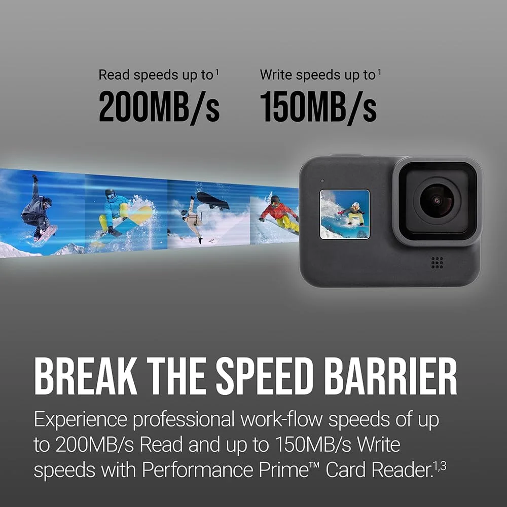 کارت حافظه میکرو اس دی PNY - 1TB Pro Elite Prime Class 10 U3 V30 A2 با سرعت 200MB/s، کلاس 10، U3، V30، A2، 4K UHD، Full HD، UHS-I، Micro SD