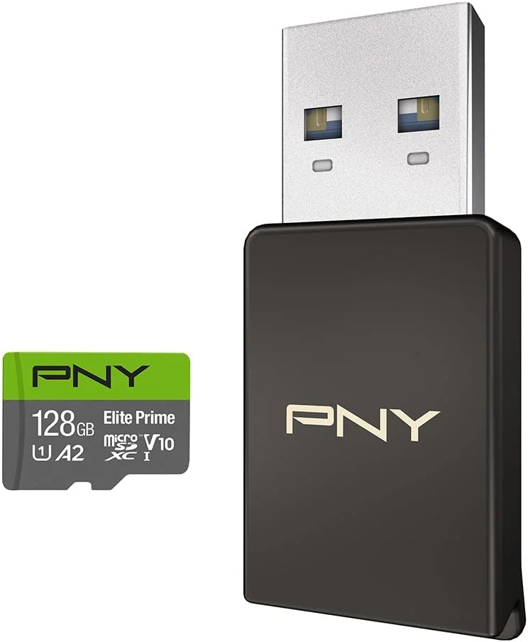 کارت حافظه میکرو اس دی PNY 128GB Elite Prime Class 10 U1 V10 A2 به همراه کارت خوان USB 3.2 Gen 1 - سرعت 175MB/s، کلاس 10، U1، V10، A2، Full HD، UHS-I، Micro SD کارت حافظه میکرو اس دی PNY 128GB Elite Prime Class 10 U1 V10 A2 به همراه کارت خوان USB 3.2 Gen 1 - سرعت 175MB/s، کلاس 10، U1، V10، A2، Full HD، UHS-I، Micro SD