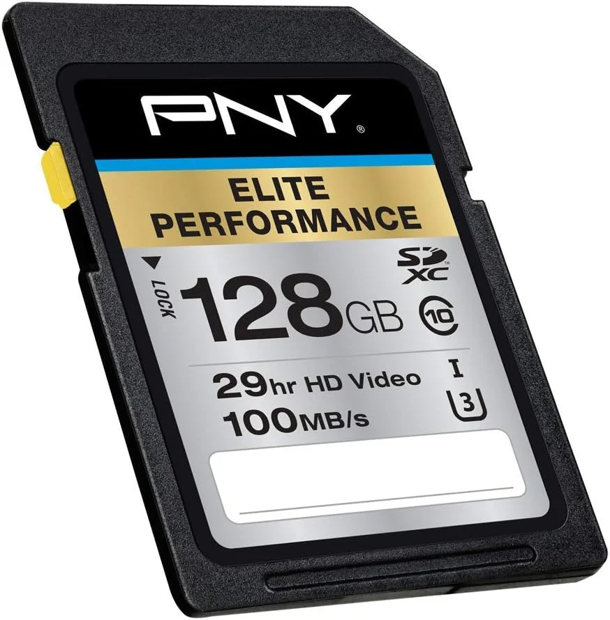 کارت حافظه فلش PNY 128GB Elite Performance Class 10 U3 SDXC - سرعت 95MB/s، کلاس 10، U3، 4K UHD، Full HD، UHS-I، اندازه کامل SD