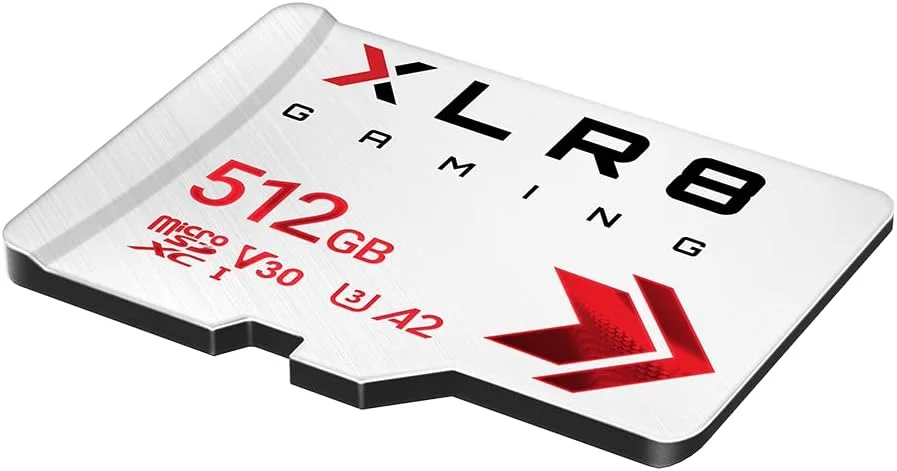 کارت حافظه فلش PNY XLR8 Gaming با ظرفیت 512 گیگابایت، کلاس 10 U3 V30 A2 microSDXC، سرعت خواندن تا 100 مگابایت بر ثانیه، ایده آل برای تلفن های هوشمند، تبلت ها و کنسول های دستی