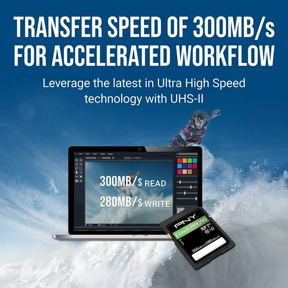 کارت حافظه فلش SD مدل PNY 64GB X-PRO 90 Class 10 U3 V90 UHS-II