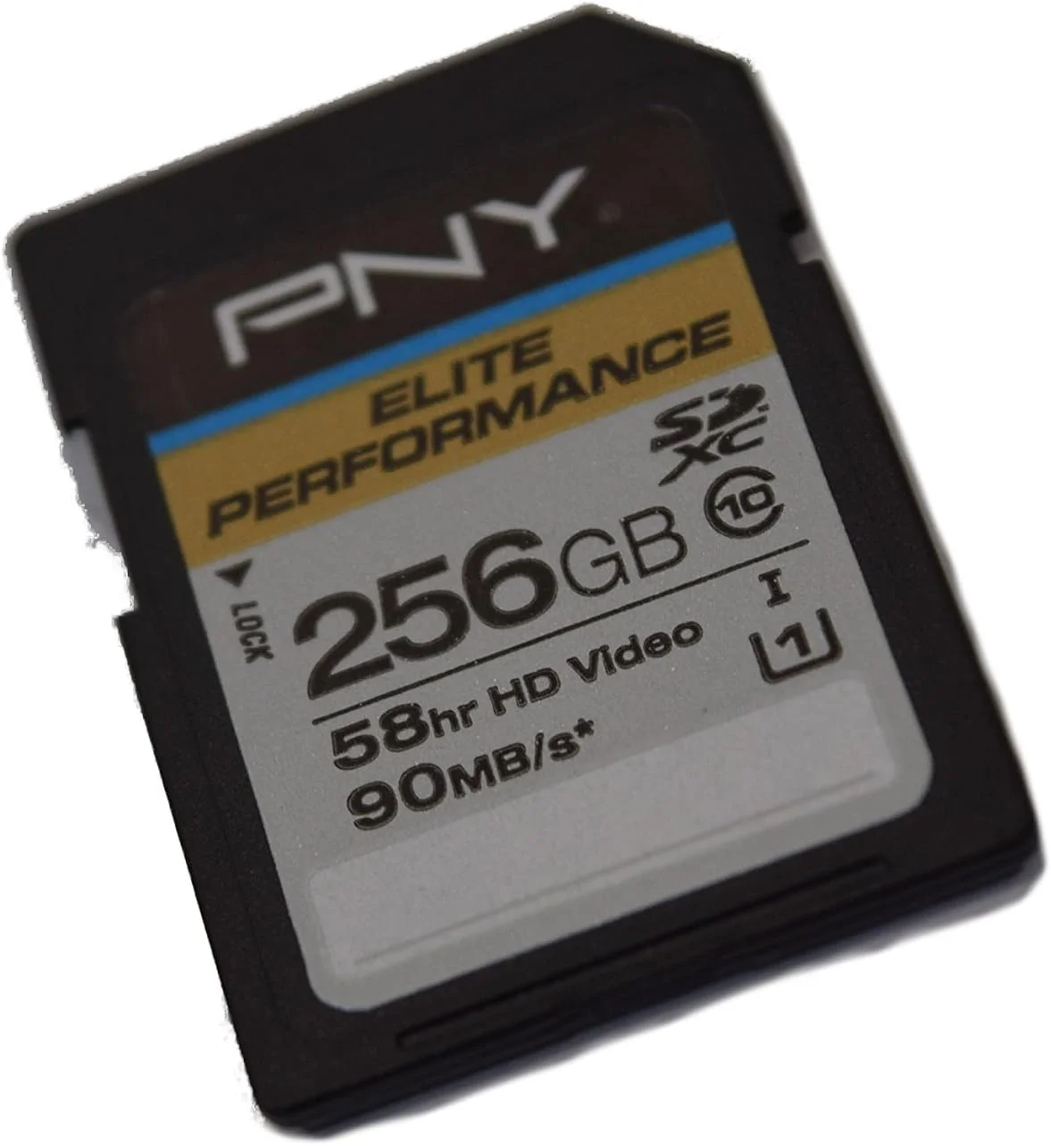 کارت حافظه فلش PNY Elite Performance با سرعت بالا 256 گیگابایت SDXC Class 10 UHS-I, U1 تا 90 مگابایت بر ثانیه - P-SDX256U1H-GE