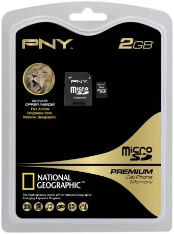 کارت حافظه فلش میکرو اس دی PNY با ظرفیت 2 گیگابایت کلاس 4 مدل P-SDU2GB-EF