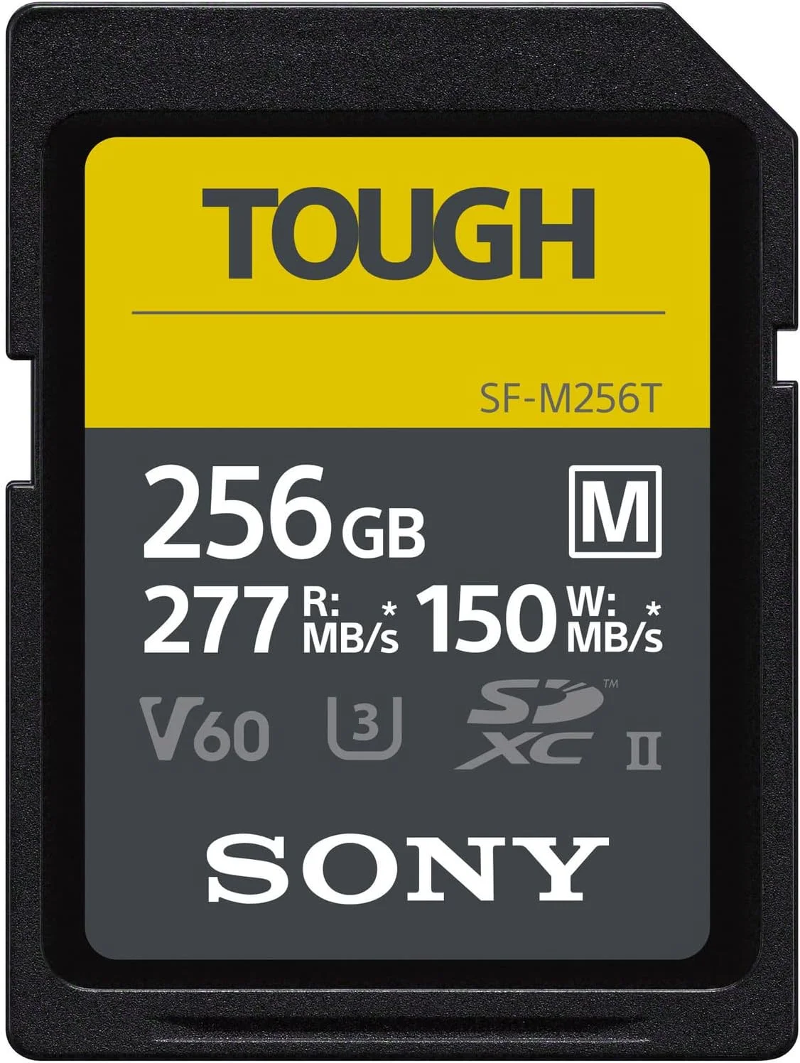کارت حافظه دیجیتال 256 گیگابایتی Sony SDXC سری SF-M Tough - V60 UHS-II U3 - سرعت خواندن 277 مگابایت بر ثانیه و نوشتن 150 مگابایت بر ثانیه [SFM256T]