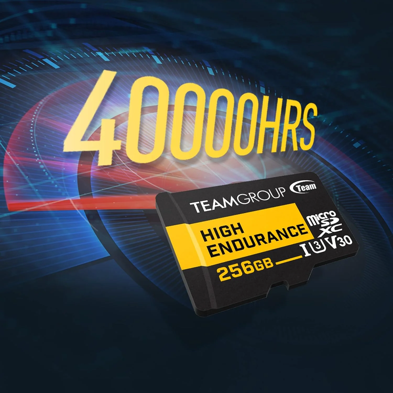 کارت حافظه میکرو اس دیXC تیم گروپ مدل HIGH Endurance با ظرفیت 256 گیگابایت بسته 3 عددی، کلاس U3 V30 4K با سرعت 100MB/s (طراحی شده برای نظارت) مناسب برای دوربین های وایز، دوربین خودرو، دوربین مداربسته، ضبط ویدیو 4K و Full HD مدل THUSDX256GIV3065