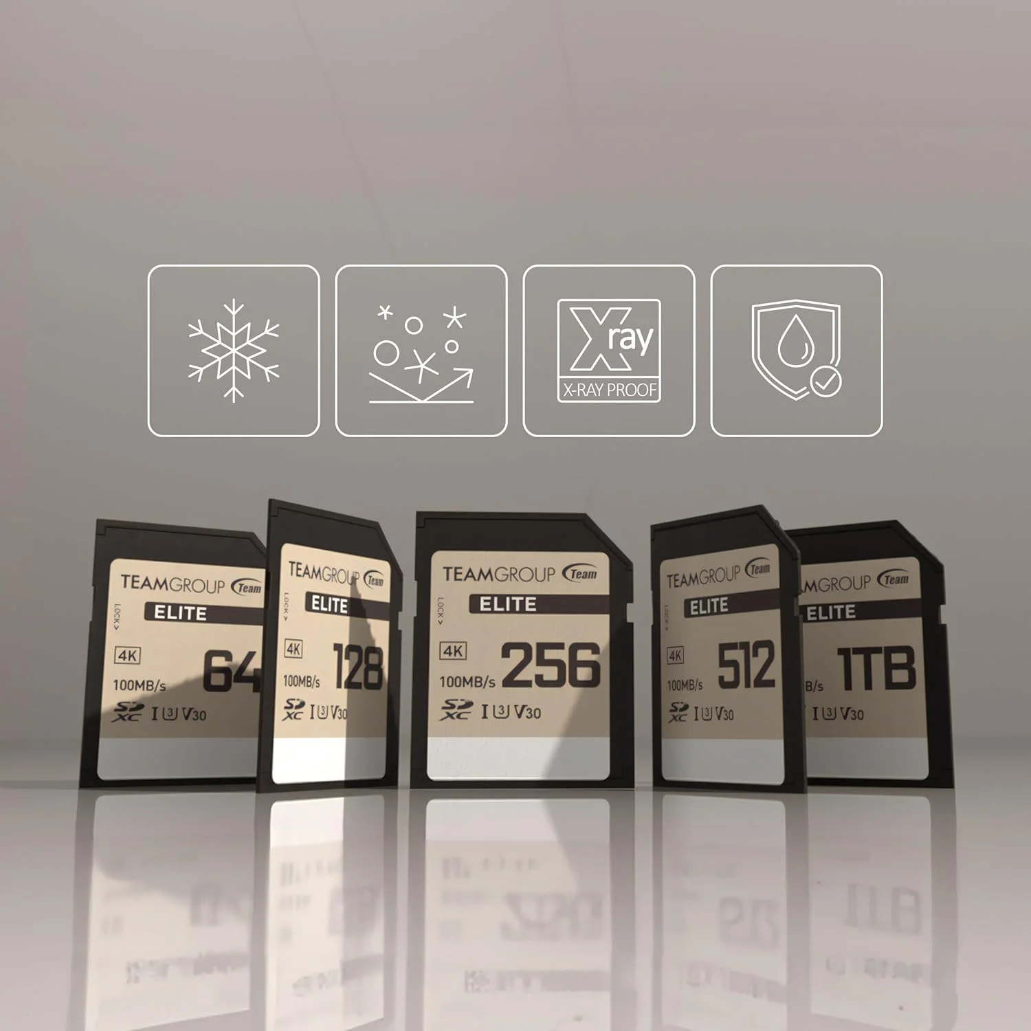 کارت حافظه 256 گیگابایتی TEAMGROUP Elite UHS-I/U3 SDXC با سرعت خواندن تا 90 مگابایت بر ثانیه برای ولاگرها، فیلمسازان، عکاسان و تولیدکنندگان محتوای حرفه ای مدل TESDXC256GIV3001