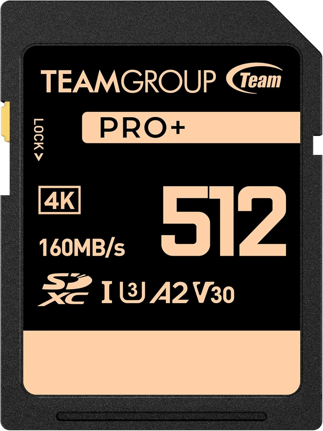 کارت حافظه 512 گیگابایتی TEAMGROUP PRO UHS-I U3 A2 V30 4K UHD با سرعت خواندن/نوشتن تا 160/120 مگابایت بر ثانیه SDXC برای ولاگرها، فیلمسازان، عکاسان و تولیدکنندگان محتوای حرفه ای TPPSDX512GIA2V3001