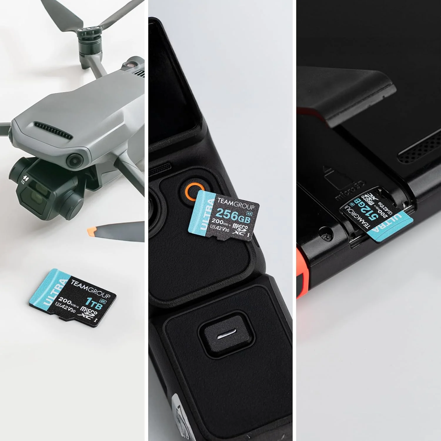 کارت حافظه 256 گیگابایتی Micro SDXC UHS-I U3 A2 V30 تیم گروپ، سرعت خواندن/نوشتن تا 200/150 مگابایت بر ثانیه به همراه آداپتور مدل TULMSDX256GIA2V3022503