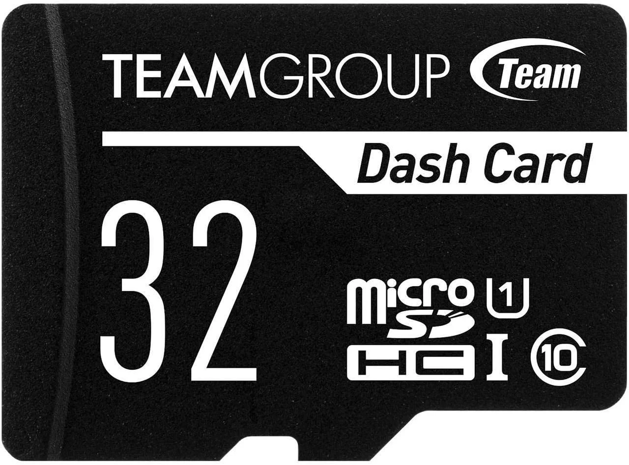 کارت حافظه TEAMGROUP Dash Card 32GB MicroSDHC UHS-I U1 با سازگاری بالا به همراه آداپتور برای فضای باز، ورزش، و فیلمبرداری Full HD