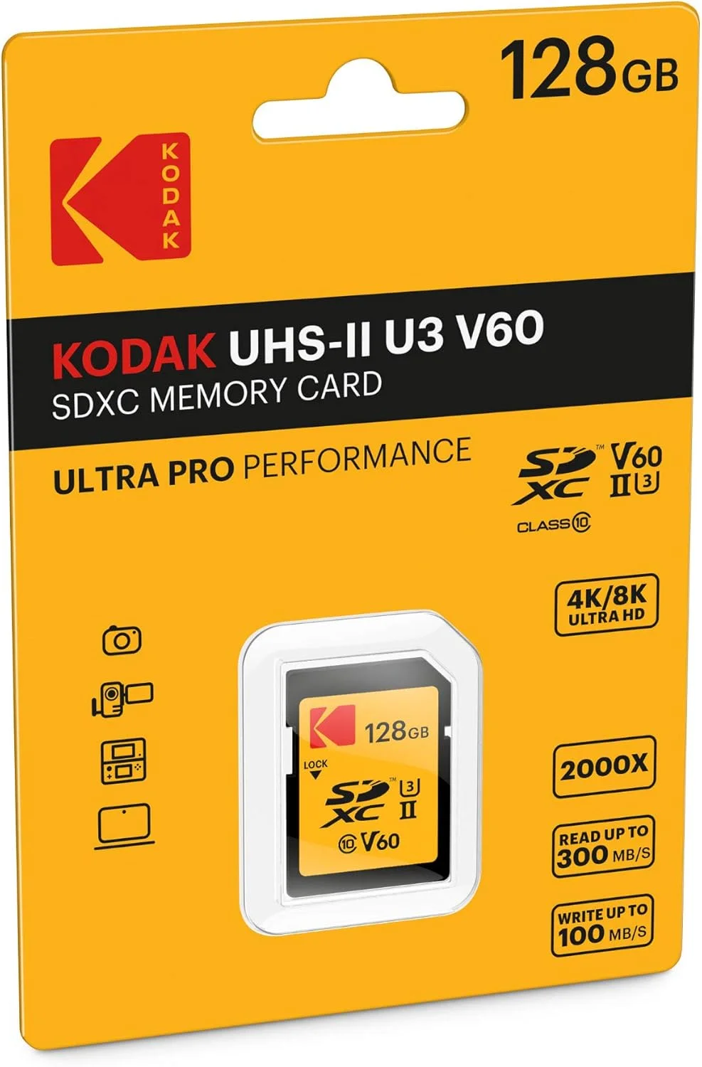 کارت حافظه 128 گیگابایتی کداک UHS-II U3 V60 Ultra Pro SDXC