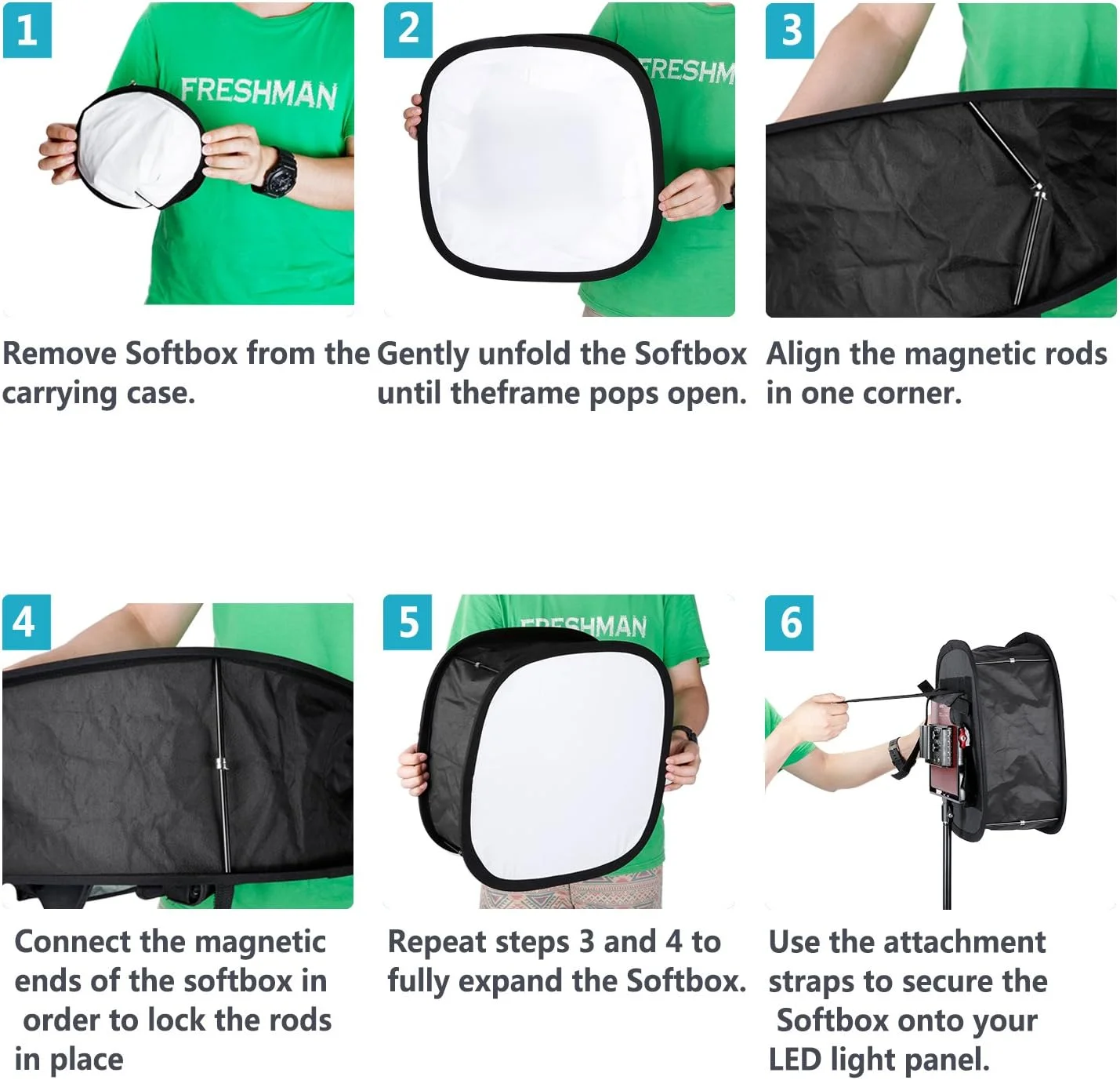 نرم باکس پنل ال ای دی NEEWER بسته 2 عددی، مناسب برای نور ویدئویی 660 و 480، ابعاد بیرونی 41x17.5 سانتی متر، ابعاد داخلی 25x22 سانتی متر، پخش کننده نور تاشو برای استودیو عکس و فیلمبرداری نرم باکس پنل ال ای دی NEEWER بسته 2 عددی، مناسب برای نور ویدئویی 660 و 480، ابعاد بیرونی 41x17.5 سانتی متر، ابعاد داخلی 25x22 سانتی متر، پخش کننده نور تاشو برای استودیو عکس و فیلمبرداری