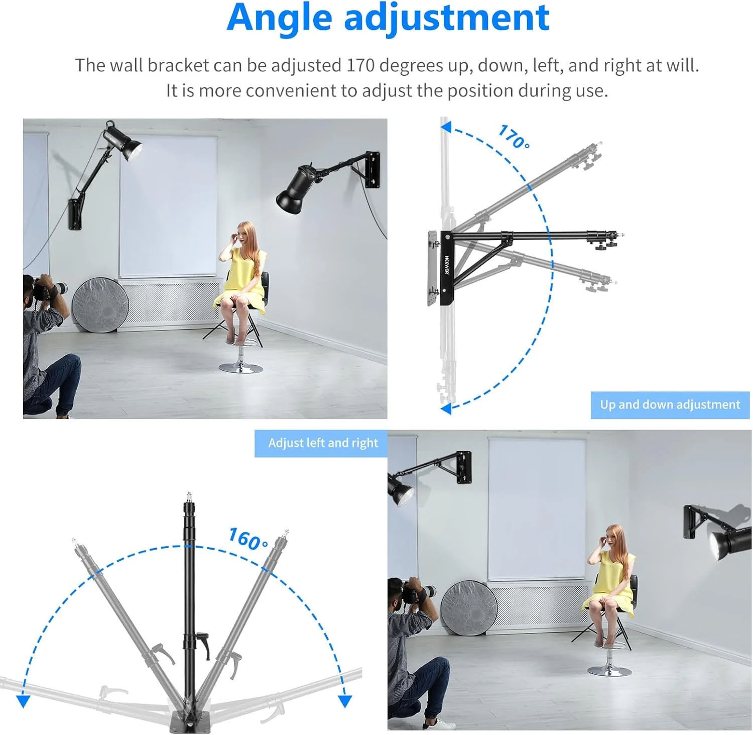 بازوی بوم مثلثی نصب دیواری Neewer برای نور حلقه ای، مونو لایت، سافت باکس، رفلکتور، چتر و نور استروب عکاسی، پشتیبانی از چرخش 180 درجه، حداکثر طول 130 سانتی متر (مشکی) بازوی بوم مثلثی نصب دیواری Neewer برای نور حلقه ای، مونو لایت، سافت باکس، رفلکتور، چتر و نور استروب عکاسی، پشتیبانی از چرخش 180 درجه، حداکثر طول 130 سانتی متر (مشکی)