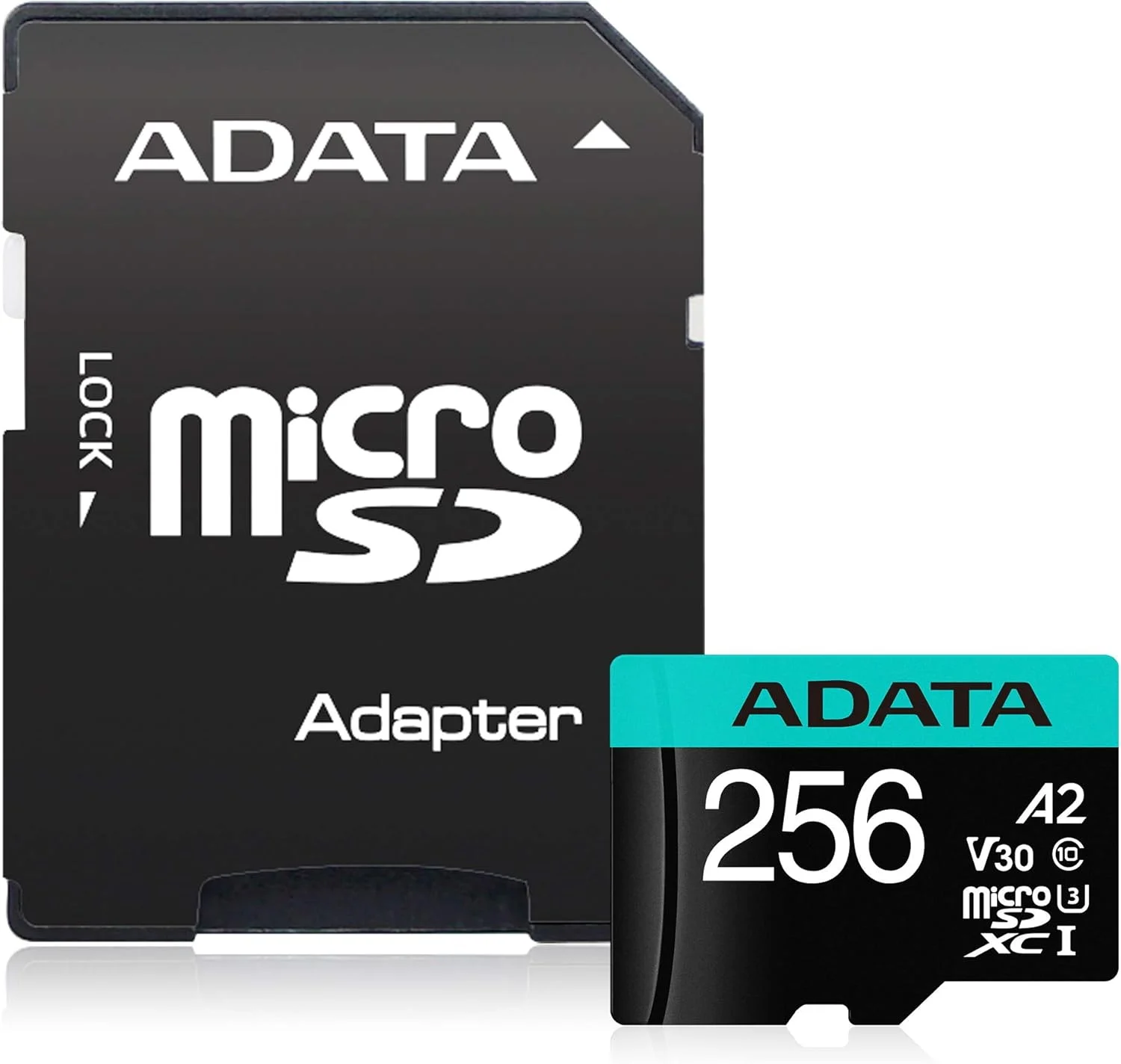کارت حافظه ADATA Premier Pro 256GB microSDXC/SDHC UHS-I U3 Class 10(V30S) به همراه آداپتور، مشکی