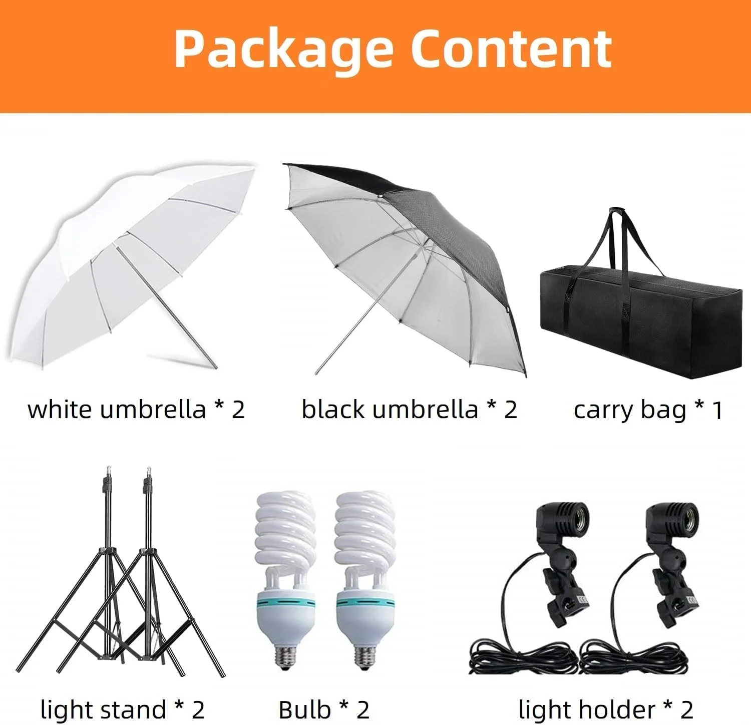 ست نورپردازی مداوم حرفه ای 300 واتی عکاسی ای وینر با 4 چتر (2 سافت باکس، 2 بازتابنده) و 2 لامپ 150 واتی نور روز - ایده آل برای استودیو، پرتره، ویدئو، پخش زنده