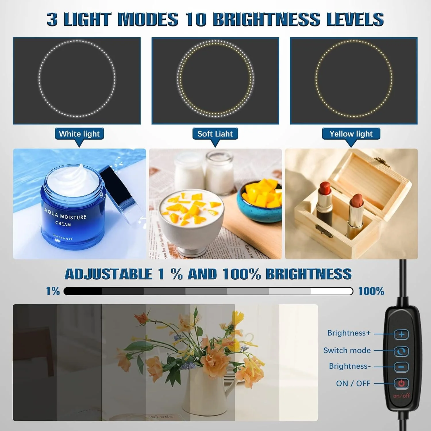 جعبه نور استودیویی عکس ارتقا یافته eWINNER 16 اینچ / 40 سانتی متر، چادر نور تاشو قابل حمل، کیت چادر عکاسی سه رنگ سفید/نرم/گرم با 144 چراغ LED و 6 پس زمینه (12 رنگ)