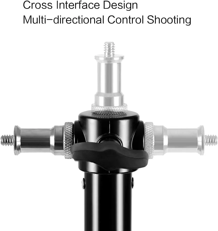 پایه نور استودیویی قابل تنظیم دو طرفه eWINNER Max با طول 400 سانتی متر به همراه بازوی بوم 190 سانتی متری و کیسه شن، سه پایه چرخان آلیاژ آلومینیوم برای عکاسی استودیویی، فضای باز، پرتره و فیلمبرداری