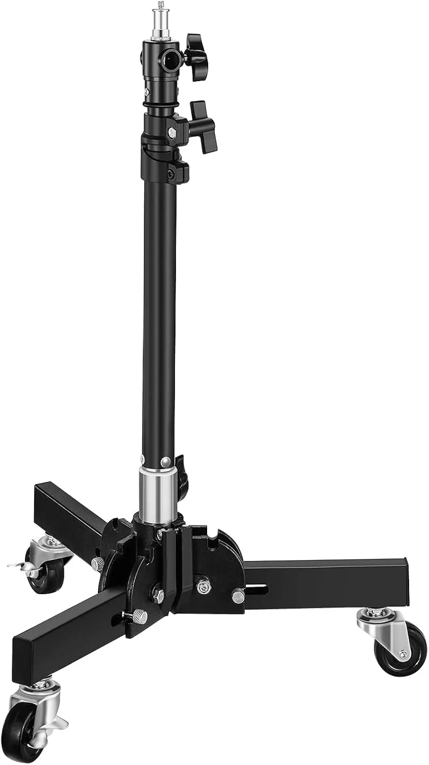 پایه های نور سنگین eWINNER با چرخ / حداکثر ارتفاع 86 سانتی متر، سه پایه تاشو برای عکاسی با زاویه کم، پایه نور برای سافت باکس ویدئویی، مونو لایت و سایر تجهیزات عکاسی (1 عدد)