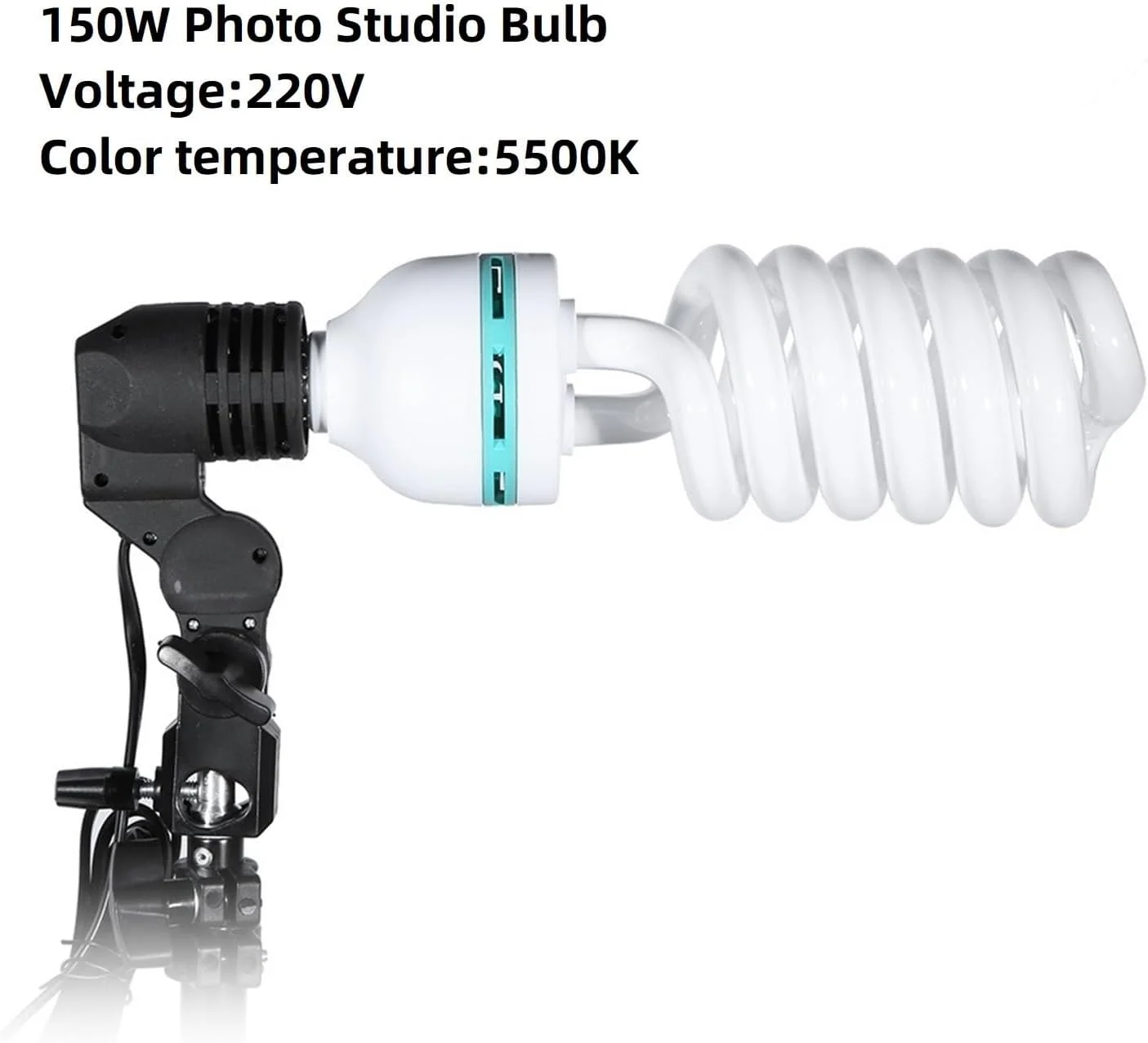 لامپ های کم مصرف 150 وات E27، نور روز 5500K برای استودیو عکاسی، یک عدد