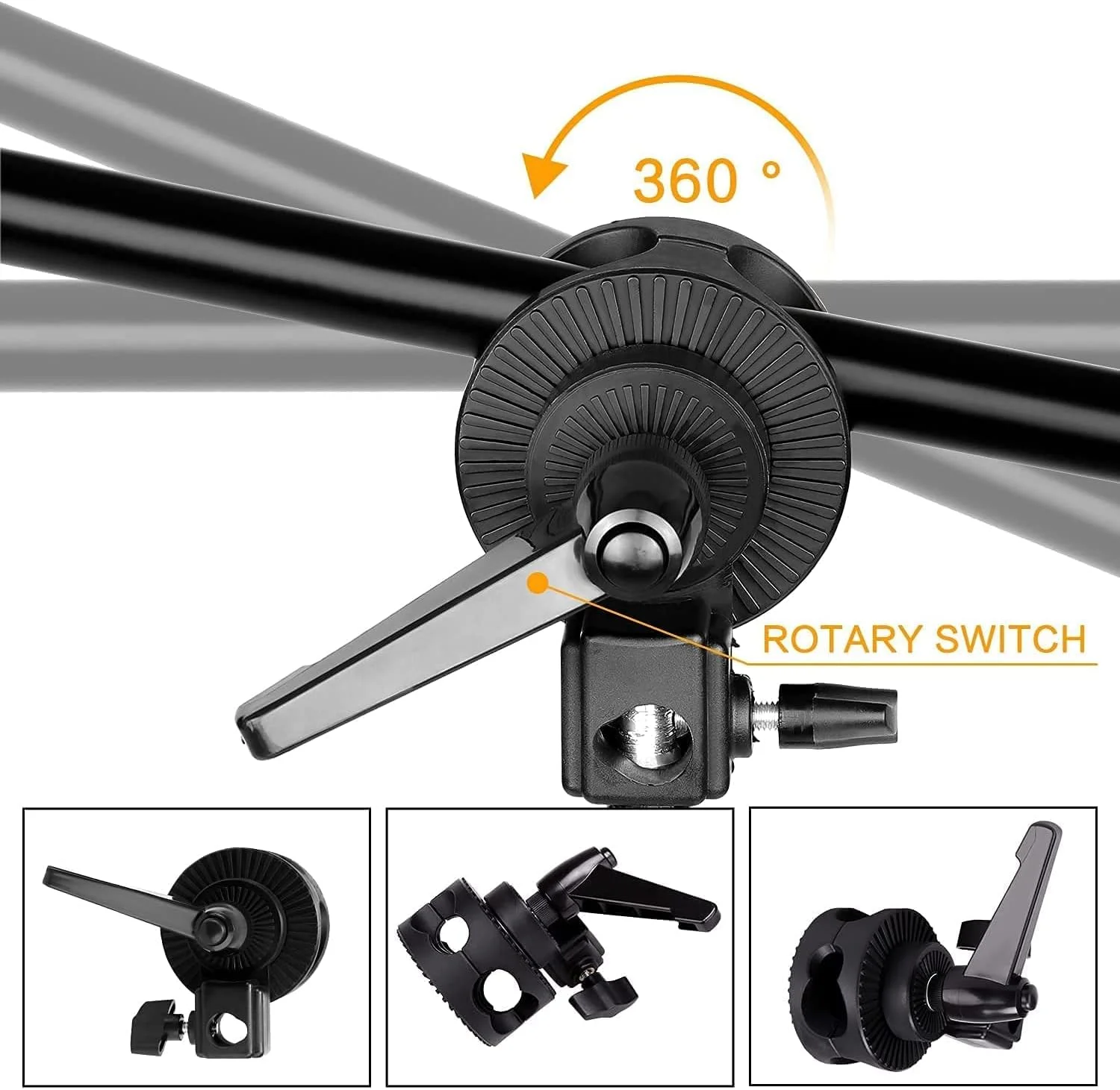پایه نور قابل تنظیم eWINNER با بازوی بوم 140 سانتی متری و سه پایه کیسه شن برای عکاسی استودیویی در فضای باز