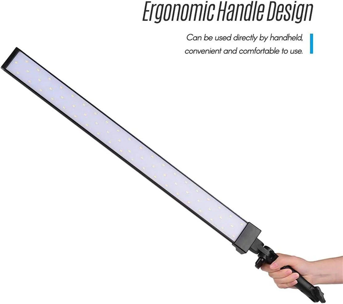 کیت نور ویدئویی LED ای وینر 60 سانتی متری/24 اینچی، 90 مهره LED 24 واتی با قابلیت تنظیم نور 5500K CRI85، پایه و دسته قابل تنظیم، نور پرکننده برای عکاسی/فیلمبرداری، شامل 2 چراغ و کیف حمل