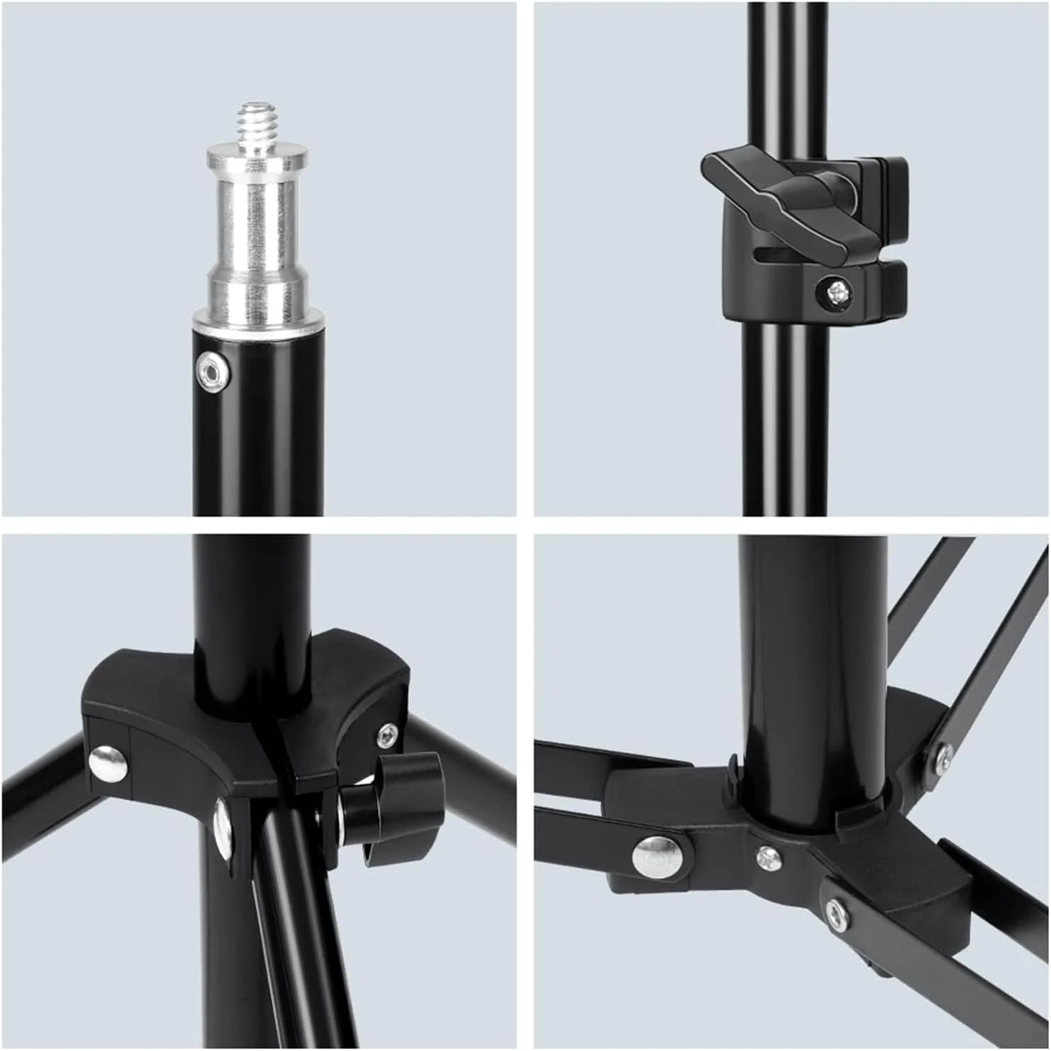 پایه نور کوچک آلومینیومی عکاسی ای وینر، حداکثر ارتفاع 68 سانتی متر، مناسب برای رفلکتورها/ سافت باکس ها/ نورها/ چترها/ پس زمینه ها