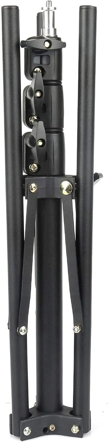 پایه نور آلومینیومی تاشو معکوس 2.1 متری eWINNER با رزوه پیچ 1/4 اینچی برای نور حلقه ای/ سافت باکس/ فلاش/ رفلکتور/ چتر/ عکس/ فیلم/ فیلمبرداری