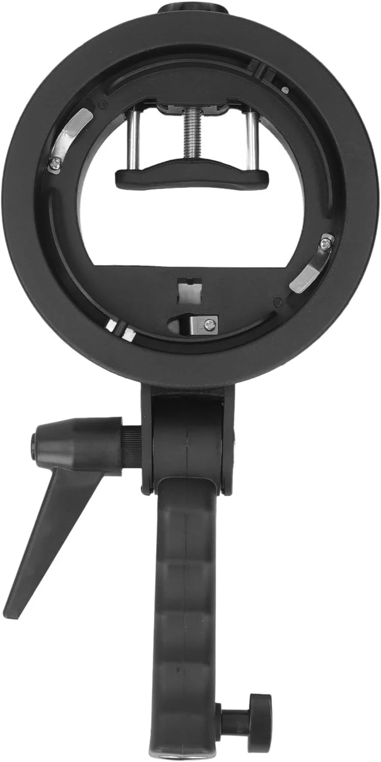 نگهدارنده فلاش با مانت Elinchrom S شکل به همراه دسته برای فلاش های اسپیدلایت و استروب های مانت Elinchrom برای استفاده با رفلکتورها/ سافت باکس ها/ اسنوت ها و چترها